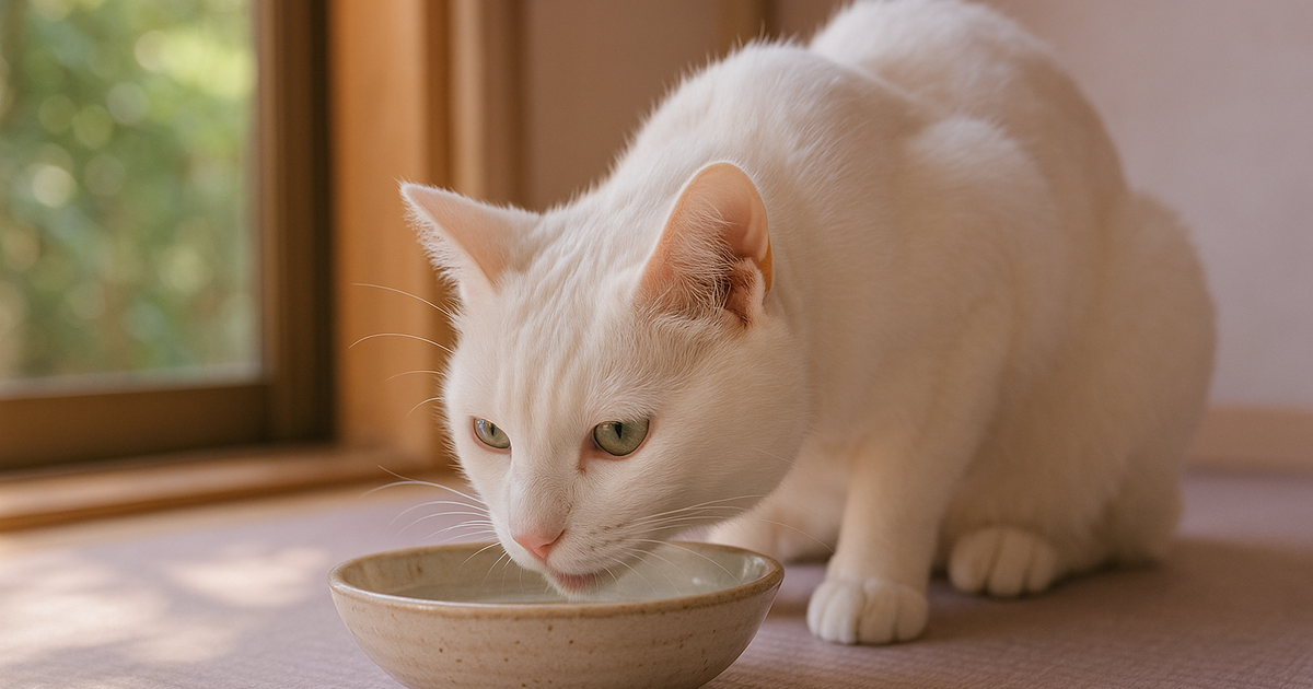 夏の猫の脱水サイン — 水を飲ませる工夫