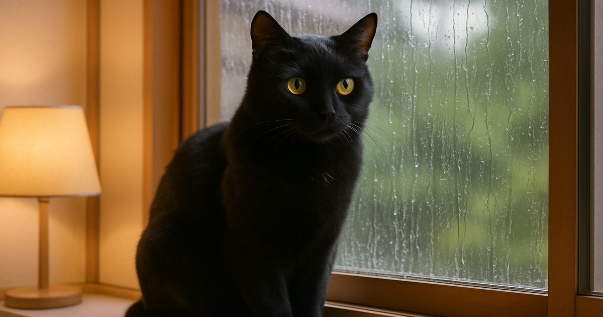 雷・ゲリラ豪雨を怖がる猫の落ち着かせ方
