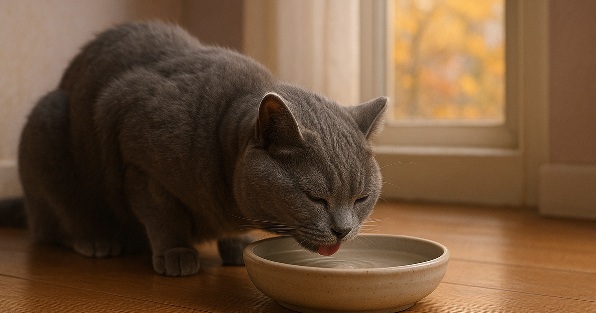 秋に増える猫の泌尿器トラブル｜9月の水分対策