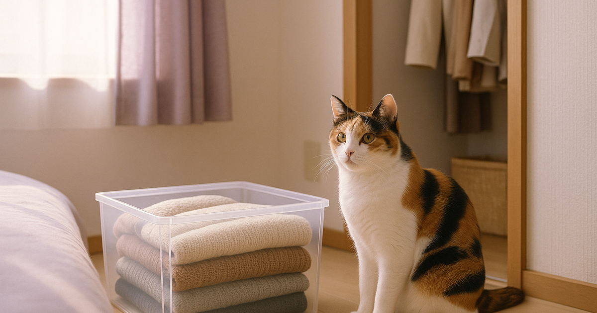 秋の衣替えと猫｜防虫剤と収納の注意点